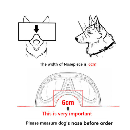 Waterproof Dog Goggles - Snow-Proof Sunglasses for German Shepherds